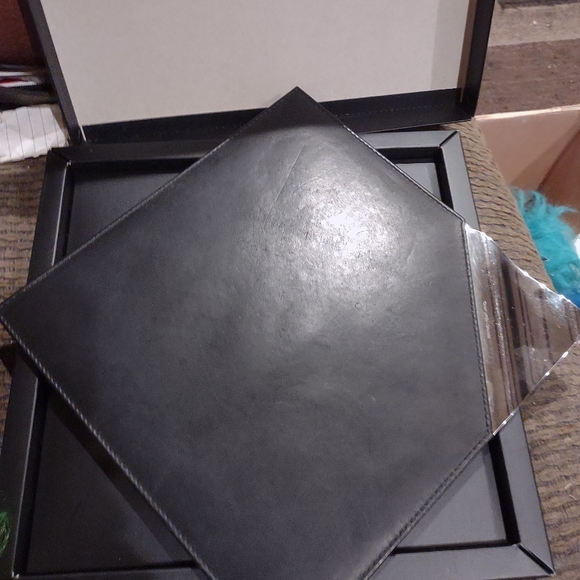 Vintage new Tommy Larsen  Designed Denmark leather Mouse pad nice gift - Picture 4 of 11